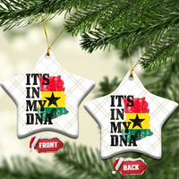 Its In My DNA Ghana Ceramic Ornament Proud Ghanaian Heritage Ghanese Roots Vintage Ghana Map Flag
