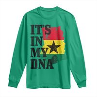 Its In My DNA Ghana Long Sleeve Shirt Proud Ghanaian Heritage Ghanese Roots Vintage Ghana Map Flag