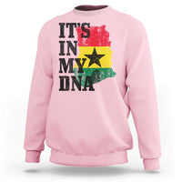 Its In My DNA Ghana Sweatshirt Proud Ghanaian Heritage Ghanese Roots Vintage Ghana Map Flag
