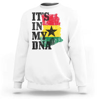 Its In My DNA Ghana Sweatshirt Proud Ghanaian Heritage Ghanese Roots Vintage Ghana Map Flag