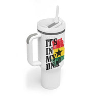 Its In My DNA Ghana Tumbler With Handle Proud Ghanaian Heritage Ghanese Roots Vintage Ghana Map Flag