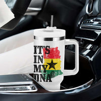 Its In My DNA Ghana Tumbler With Handle Proud Ghanaian Heritage Ghanese Roots Vintage Ghana Map Flag