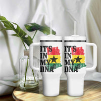 Its In My DNA Ghana Tumbler With Handle Proud Ghanaian Heritage Ghanese Roots Vintage Ghana Map Flag