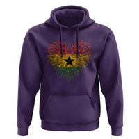 Ghana Flag Heart Ghanaian Flag Hoodie Heart Fireworks Patriotic Independence Day Celebration Graphic