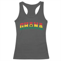 Vintage Ghana Flag Varsity Racerback Tank Top Classic Ghanaian Pride Heritage Graphic
