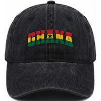 Vintage Ghana Flag Varsity Washed Cotton Baseball Cap Classic Ghanaian Pride Heritage Graphic