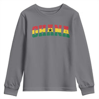 Vintage Ghana Flag Varsity Youth Sweatshirt Classic Ghanaian Pride Heritage Graphic