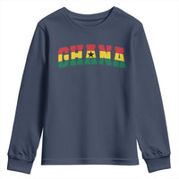 Vintage Ghana Flag Varsity Youth Sweatshirt Classic Ghanaian Pride Heritage Graphic