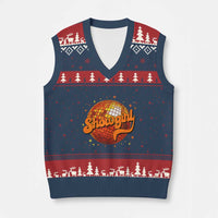 Showgirl V-Neck Knit Sweater Vest Orange Show Girl Concert Country Music Fan Gift