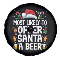 Family Matching Christmas Spare Tire Cover Most Likely To Christmas To Offer Santa A Beer - Wonder Print Shop