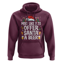 Family Matching Christmas Hoodie Most Likely To Christmas To Offer Santa A Beer - Wonder Print Shop