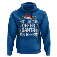 Family Matching Christmas Hoodie Most Likely To Christmas To Offer Santa A Beer - Wonder Print Shop