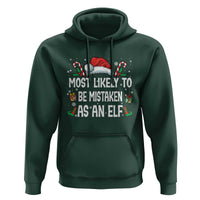 Family Matching Christmas Hoodie Funny Most Likely To Be Mistaken As An Elf - Wonder Print Shop