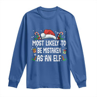 Family Matching Christmas Long Sleeve Shirt Funny Most Likely To Be Mistaken As An Elf - Wonder Print Shop