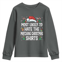 Family Matching Christmas Youth Sweatshirt Most Likely To Hate Matching Christmas - Wonder Print Shop