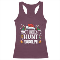 Family Matching Christmas Racerback Tank Top Most Likely To Hunt Rudolph - Wonder Print Shop