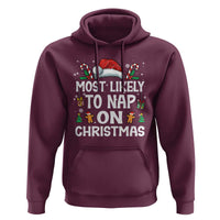 Family Matching Christmas Hoodie Most Likely To Nap On Xmas - Wonder Print Shop