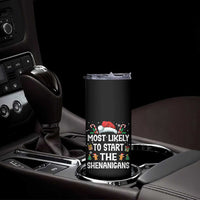 Family Matching Christmas Skinny Tumbler Most Likely To Start All The Shenanigans - Wonder Print Shop