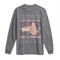 Debbies Christmas Tree Cake Long Sleeve Shirt Out Here Lookin Like A Snack - Wonder Print Shop