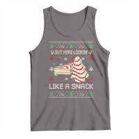 Debbies Christmas Tree Cake Tank Top Out Here Lookin Like A Snack - Wonder Print Shop