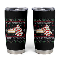 Debbies Christmas Tree Cake Tumbler Cup Out Here Lookin Like A Snack - Wonder Print Shop