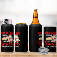 Torn Between Looking Like A Snack Or Eating One Christmas 4 in 1 Can Cooler Tumbler Debbies Tree Cake - Wonder Print Shop