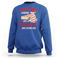 Torn Between Looking Like A Snack Or Eating One Christmas Sweatshirt Debbies Tree Cake - Wonder Print Shop