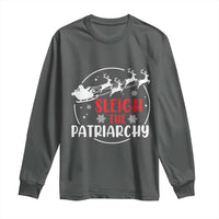 Sleigh The Patriarchy Long Sleeve Shirt Feminist Christmas Womens Rights - Wonder Print Shop