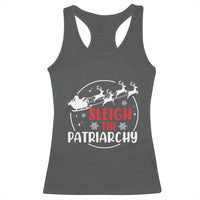 Sleigh The Patriarchy Racerback Tank Top Feminist Christmas Womens Rights - Wonder Print Shop