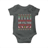 Merry Christmas Ya Filthy Animal Baby Onesie Funny Fantasy Movie Meme LOL Ugly Xmas - Wonder Print Shop