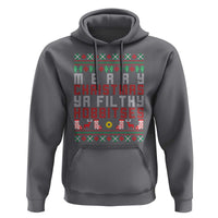 Merry Christmas Ya Filthy Animal Hoodie Funny Fantasy Movie Meme LOL Ugly Xmas - Wonder Print Shop