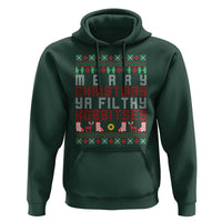 Merry Christmas Ya Filthy Animal Hoodie Funny Fantasy Movie Meme LOL Ugly Xmas - Wonder Print Shop