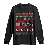 Merry Christmas Ya Filthy Animal Long Sleeve Shirt Funny Fantasy Movie Meme LOL Ugly Xmas - Wonder Print Shop