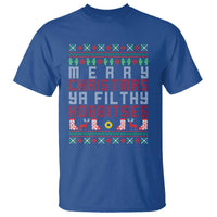 Merry Christmas Ya Filthy Animal T Shirt Funny Fantasy Movie Meme LOL Ugly Xmas - Wonder Print Shop