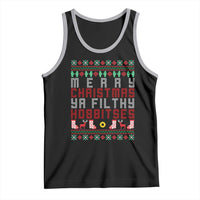 Merry Christmas Ya Filthy Animal Tank Top Funny Fantasy Movie Meme LOL Ugly Xmas - Wonder Print Shop