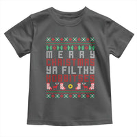 Merry Christmas Ya Filthy Animal Toddler T Shirt Funny Fantasy Movie Meme LOL Ugly Xmas - Wonder Print Shop