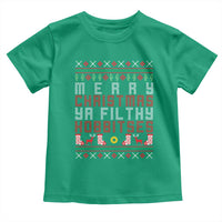 Merry Christmas Ya Filthy Animal Toddler T Shirt Funny Fantasy Movie Meme LOL Ugly Xmas - Wonder Print Shop