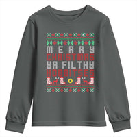Merry Christmas Ya Filthy Animal Youth Sweatshirt Funny Fantasy Movie Meme LOL Ugly Xmas - Wonder Print Shop