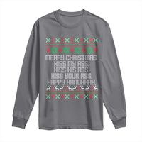 Merry Christmas Kiss My Ass Happy Hanukkah Long Sleeve Shirt - Wonder Print Shop