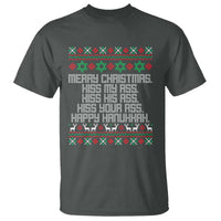 Merry Christmas Kiss My Ass Happy Hanukkah T Shirt - Wonder Print Shop