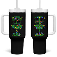 Christmas Disc Golf Basket Tumbler With Handle Frisbee Golfer Xmas Gift - Wonder Print Shop