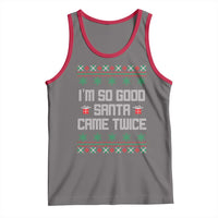 I'm So Good Santa Came Twice Tank Top Funny Ugly Matching Couple Christmas Outfit Pajama - Wonder Print Shop