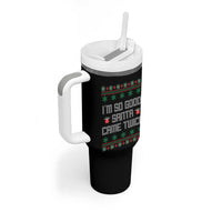 I'm So Good Santa Came Twice Tumbler With Handle Funny Ugly Matching Couple Christmas Outfit Pajama - Wonder Print Shop