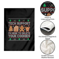 Funny Christmas Tech Support Garden Flag Computer Programmer Gift Here To Delete Cookies Ugly Xmas - Wonder Print Shop