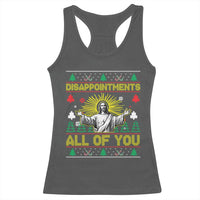Funny Jesus Christmas Racerback Tank Top Disappointments All of You Jesus Ugly Xmas - Wonder Print Shop
