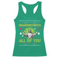 Funny Jesus Christmas Racerback Tank Top Disappointments All of You Jesus Ugly Xmas - Wonder Print Shop