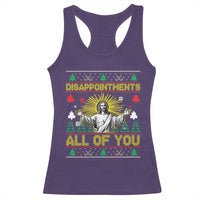 Funny Jesus Christmas Racerback Tank Top Disappointments All of You Jesus Ugly Xmas - Wonder Print Shop
