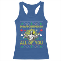 Funny Jesus Christmas Racerback Tank Top Disappointments All of You Jesus Ugly Xmas - Wonder Print Shop