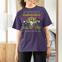 Funny Jesus Christmas T Shirt For Women Disappointments All of You Jesus Ugly Xmas - Wonder Print Shop