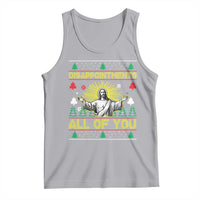 Funny Jesus Christmas Tank Top Disappointments All of You Jesus Ugly Xmas - Wonder Print Shop